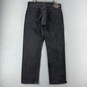 Vintage Levis Jeans Mens 36x32 (Fits 34x30) Black 501 Straight 2001 Y2K